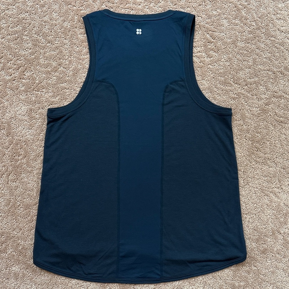 Sweaty Betty Pacesetter Run Tank in Beetle Blue - Size M - Picture 7 of 8